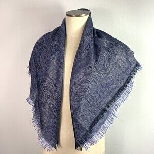 Ben Goodman Acrylic Made in Japan Jacquard Scarf Shawl Square Vintage